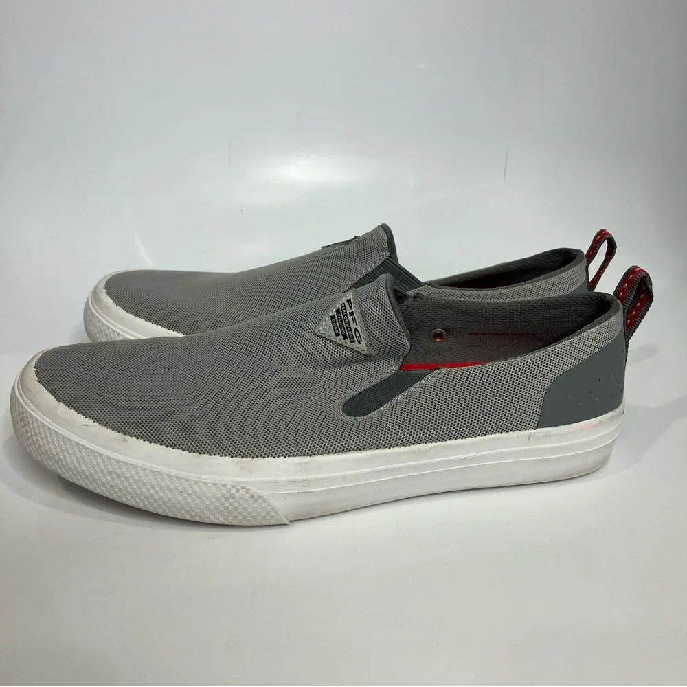 Columbia PFG loafers slip on sneakers gray men’s size 7.5 casual neutral outdoor